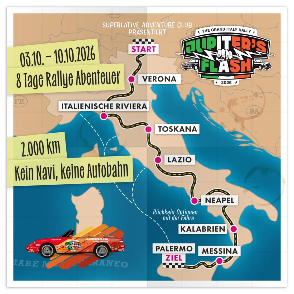 SAC Jupiter's Flash 2026 Route