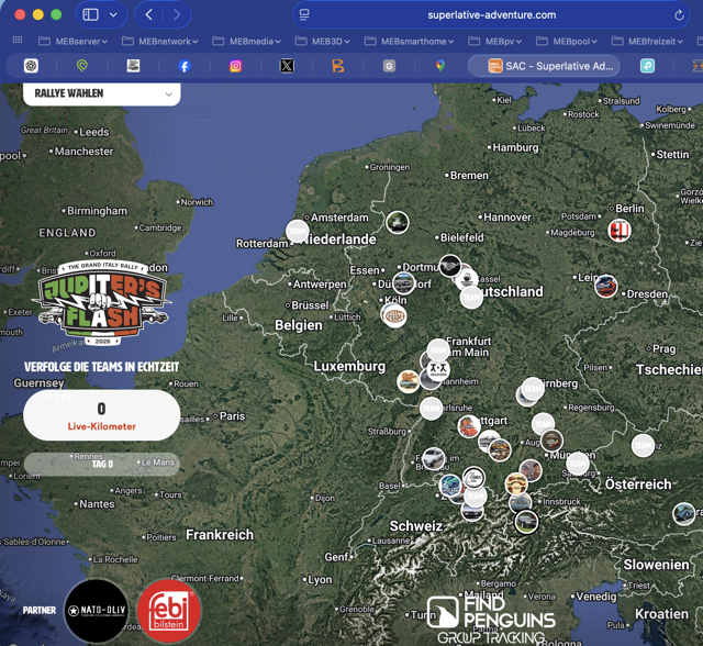 Live Tracking Karte beim SAC